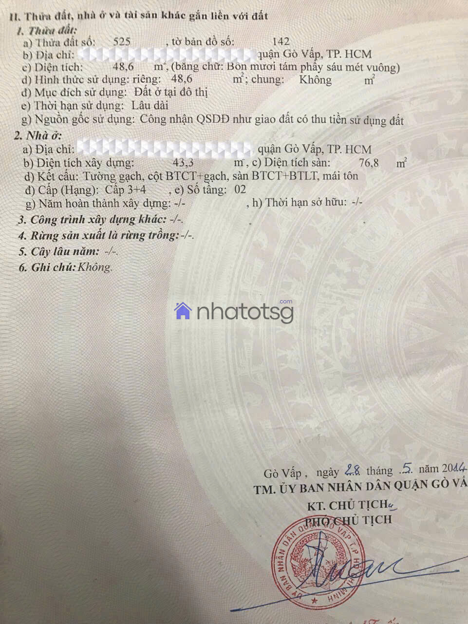 Vị trí đẹp gần MT Quang Trung, hẻm thông. 