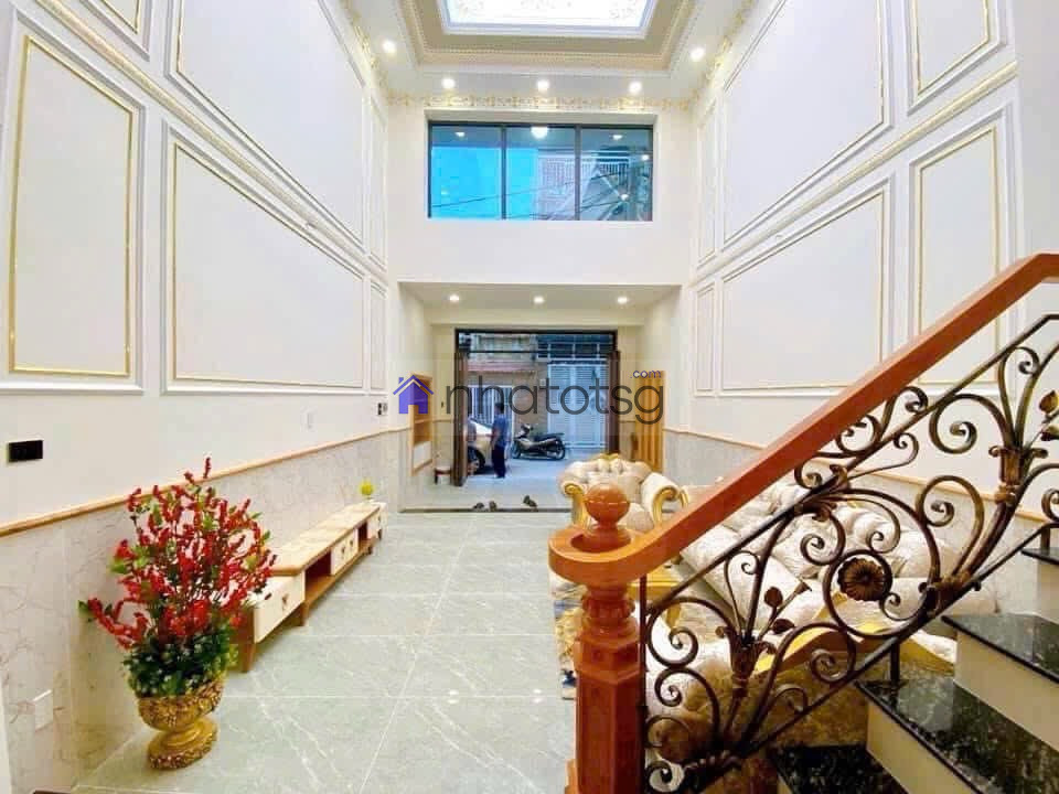 NHÀ ĐẸP FULL NỘI THẤT, HẺM XE TẢI THÔNG, Ô TÔ NGỦ TRONG NHÀ, 5 TẦNG, SỔ VUÔNG A4