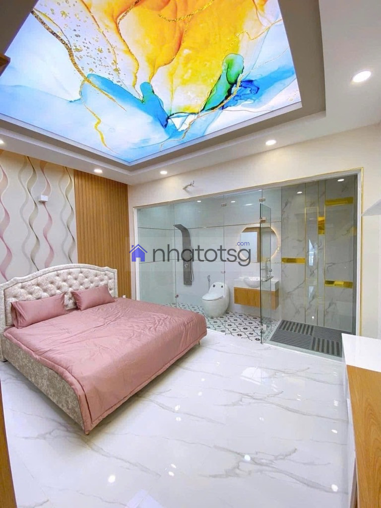 NHÀ ĐẸP FULL NỘI THẤT, HẺM XE TẢI THÔNG, Ô TÔ NGỦ TRONG NHÀ, 5 TẦNG, SỔ VUÔNG A4