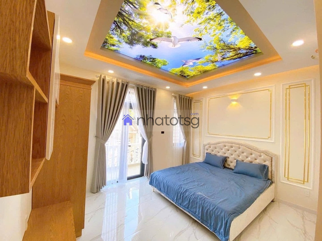 NHÀ ĐẸP FULL NỘI THẤT, HẺM XE TẢI THÔNG, Ô TÔ NGỦ TRONG NHÀ, 5 TẦNG, SỔ VUÔNG A4