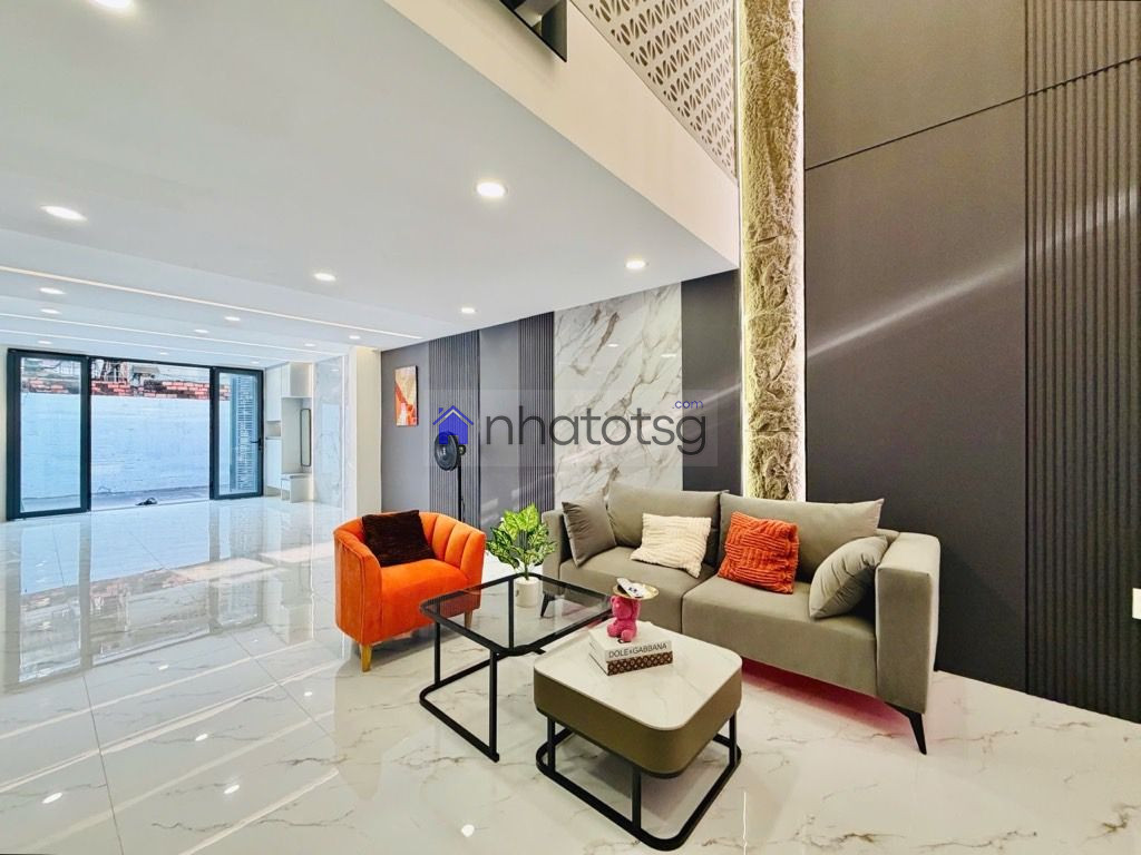 HẺM XE HƠI THÔNG - 1 CĂN RA MẶT TIỀN NGUYỄN VĂN KHỐI - 4 TẦNG SÂN THƯỢNG - FULL NỘI THẤT.