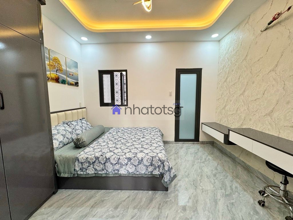 HẺM XE HƠI - 5 TẦNG BTCT + THANG MÁY - MỚI FULL NỘI THẤT - SÁT BÊN BỜ KÈ THAM LƯƠNG