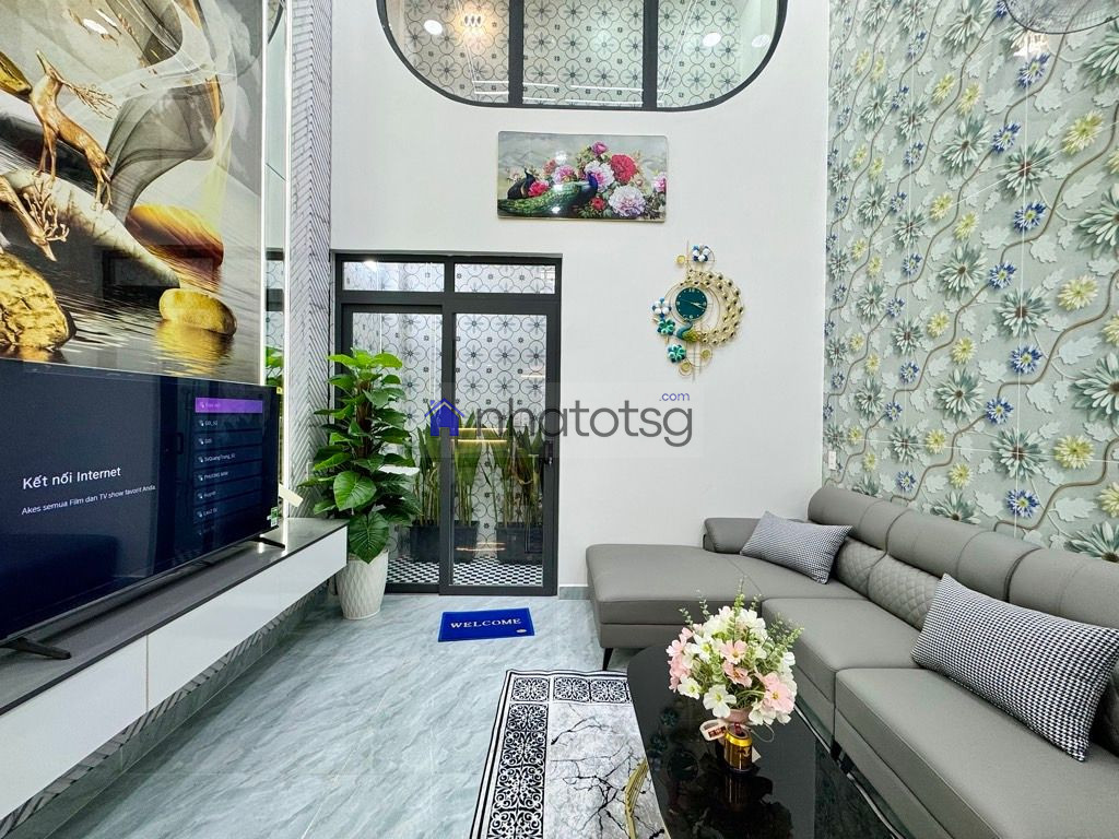 HẺM XE HƠI - 5 TẦNG BTCT + THANG MÁY - MỚI FULL NỘI THẤT - SÁT BÊN BỜ KÈ THAM LƯƠNG