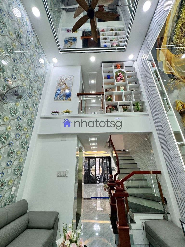 HẺM XE HƠI - 5 TẦNG BTCT + THANG MÁY - MỚI FULL NỘI THẤT - SÁT BÊN BỜ KÈ THAM LƯƠNG