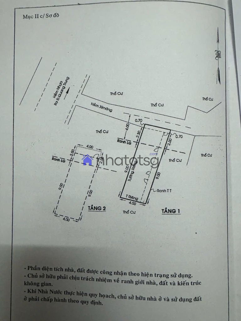 SAU CĂN TIỀN. GẦN TRƯỜNG HỌC CẤP CẤP 1 ĐẶNG THỊ TRÂM, CẤP 2 TÂN SƠN. GẦN SIÊU THỊ EMART.