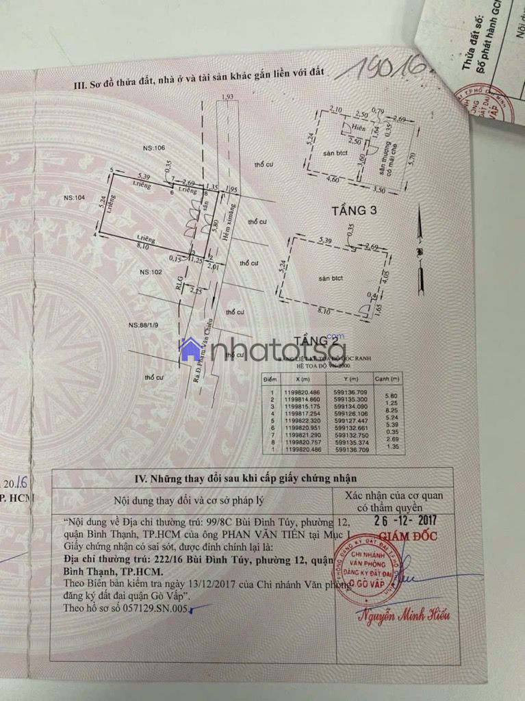 NHÀ ĐẸP, VUÔNG VỨT, KẾT CẤU VỮNG CHẮC.