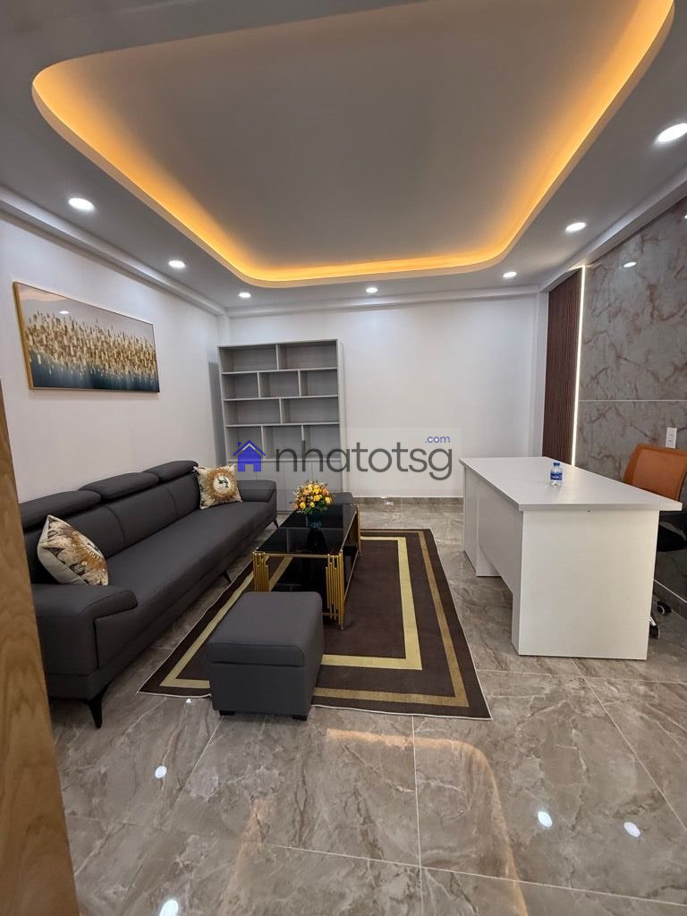 NGAY CÔNG VIÊN LÀNG HOA, HẺM XE HƠI, SÁT MẶT TIỀN, NHÀ 5 TẦNG, XÂY MỚI 100%