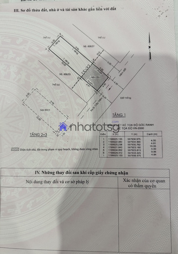 NHÀ 3 TẦNG, 4 PHÒNG - VUÔNG A4 - XE TẢI THÔNG, Ô TÔ VÀO NHÀ. KHU DÂN TRÍ CAO.