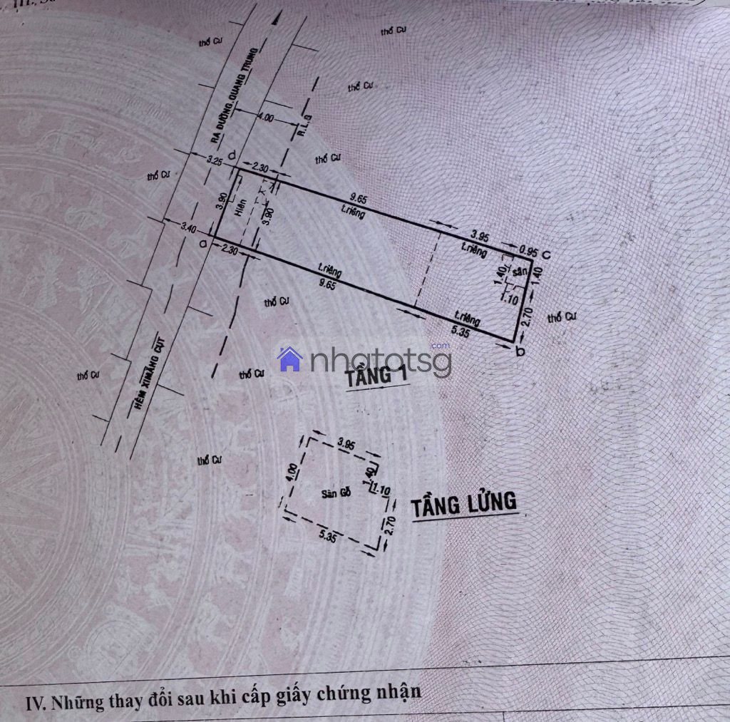 20M RA HẺM Ô TÔ- GẦN SIÊU THỊ EMART ( ĐÃ BÁN )