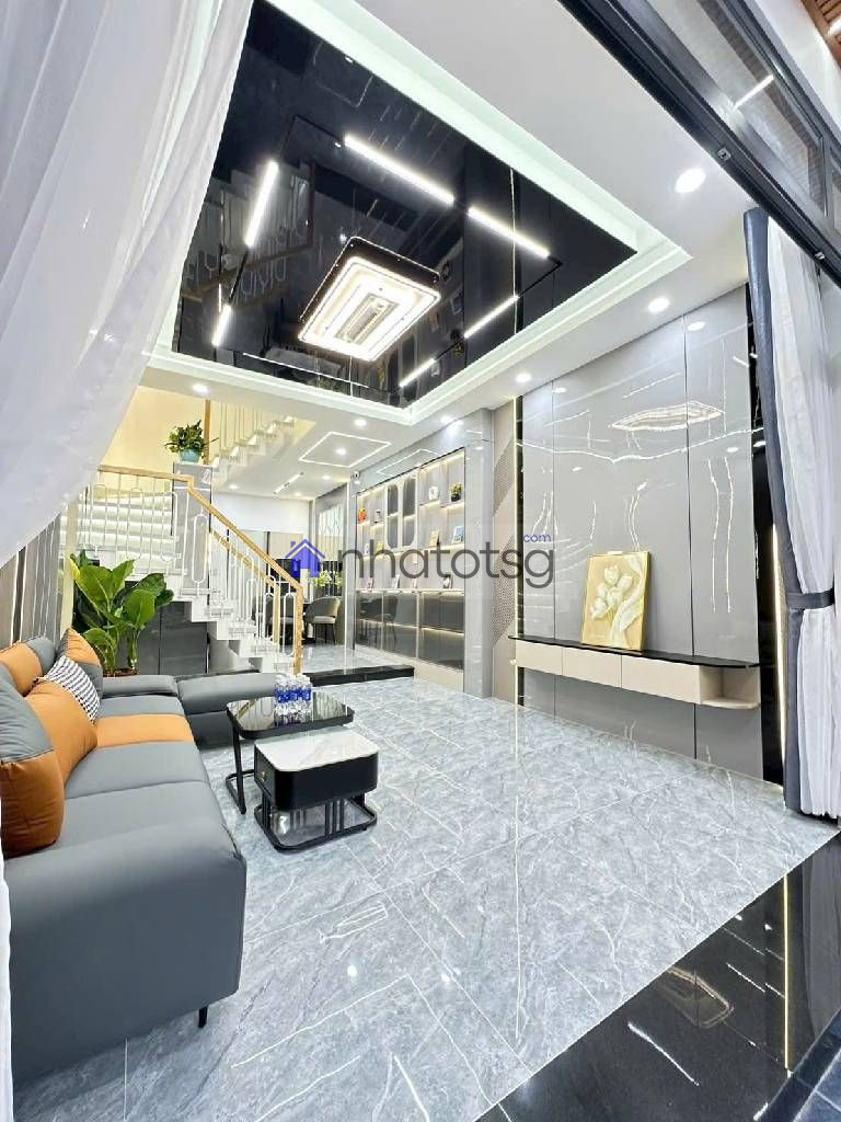 SIÊU PHẨM 4 TẦNG HẺM THÔNG, FULL NỘI THẤT THEO NHÀ, CỬA TỰ ĐỘNG ĐIỀU KHIỂN TỪ XA.