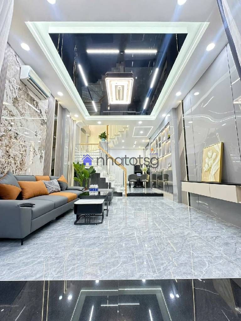 SIÊU PHẨM 4 TẦNG HẺM THÔNG, FULL NỘI THẤT THEO NHÀ, CỬA TỰ ĐỘNG ĐIỀU KHIỂN TỪ XA.